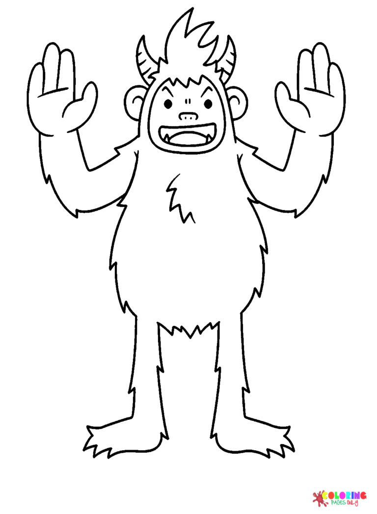 Yeti Coloring Pages Printable for Free Download