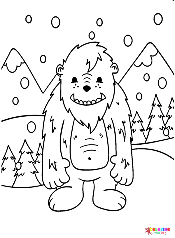 Yeti Coloring Pages Printable for Free Download