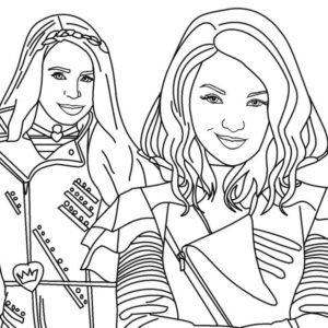 Descendants 3 Coloring Pages Printable for Free Download