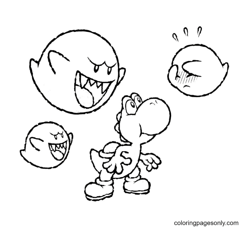 Yoshi Coloring Pages Printable for Free Download