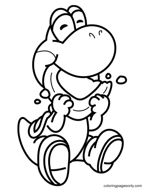 Yoshi Coloring Pages Printable for Free Download