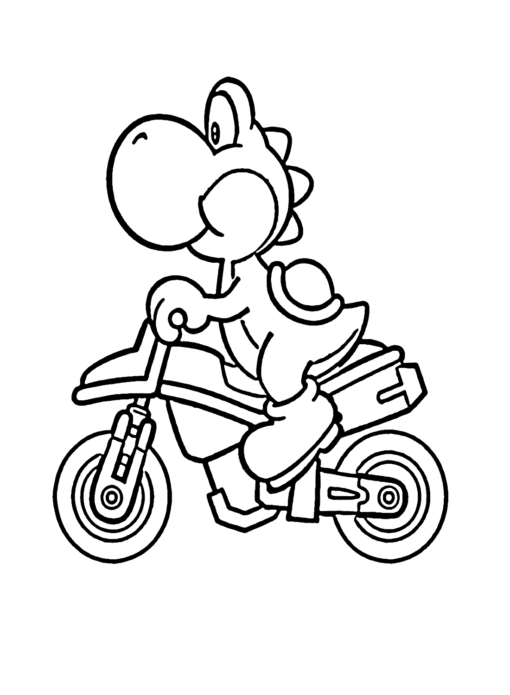 Mario Kart Coloring Pages Printable for Free Download