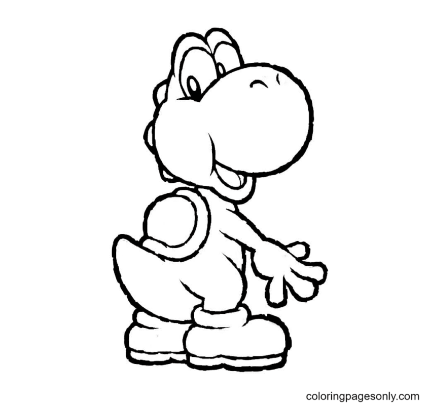 Yoshi Coloring Pages Printable for Free Download