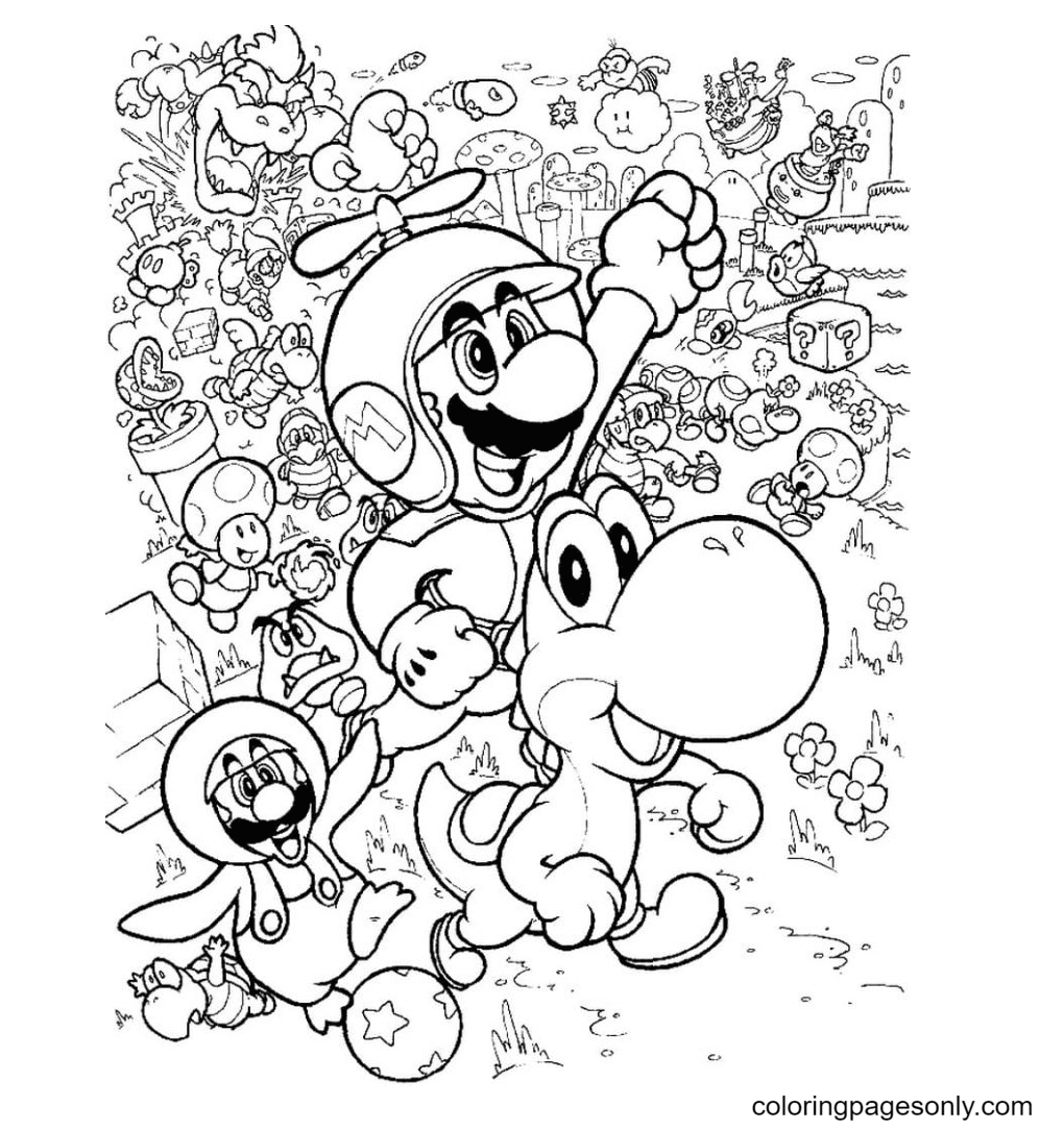 Yoshi Coloring Pages Printable For Free Download