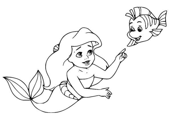 The Little Mermaid Coloring Pages Printable for Free Download