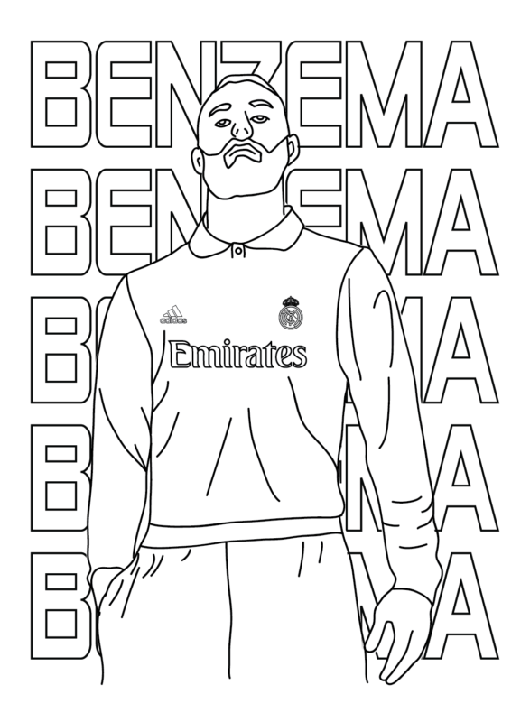 10 Fun Benzema Coloring Pages for Aspiring Artists