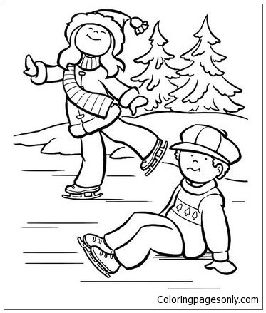 Winter Sports Coloring Pages Printable for Free Download