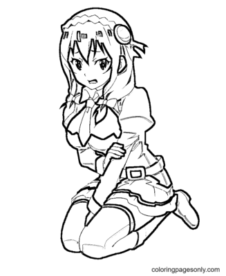 Konosuba Coloring Pages Printable for Free Download