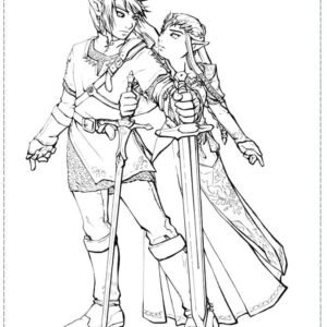zelda breath of the wild coloring pages