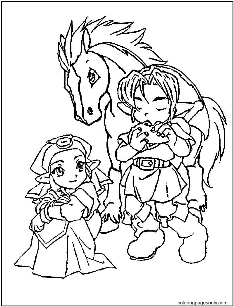 printable zelda coloring pages