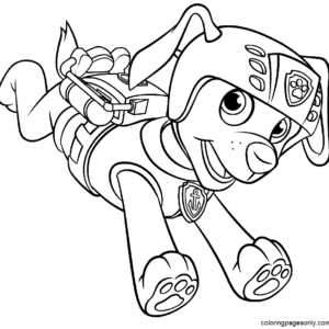 🖍️ PAW Patrol Zuma - Printable Coloring Page for Free 