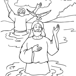 Baptism Coloring Pages Printable for Free Download