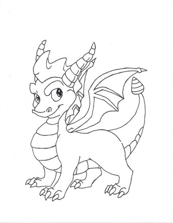 Gothic Mermaid Dragon Coloring Book Page