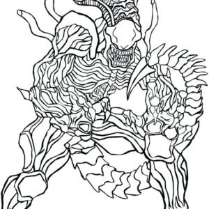 alien vs predator coloring page