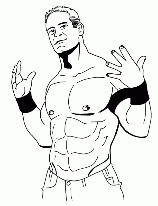 Wwe Coloring Pages John Cena Printable for Free Download
