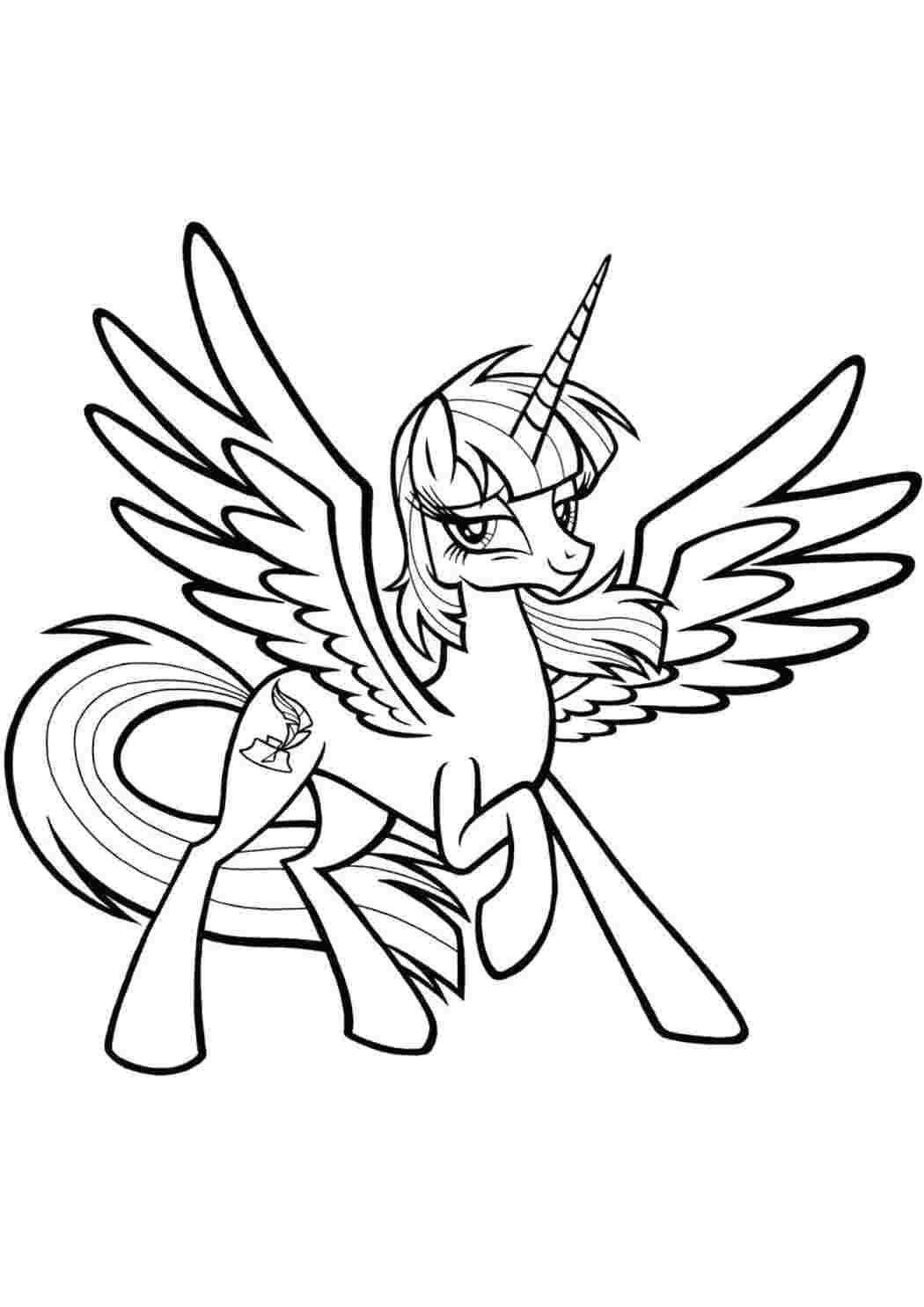 Alicorn Coloring Pages Printable for Free Download