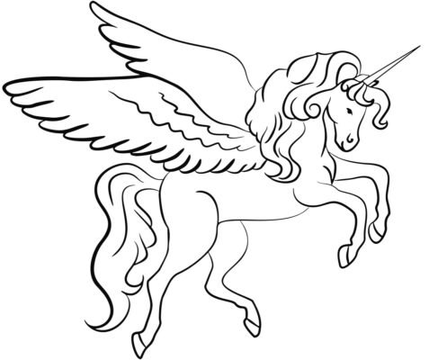 Alicorn Coloring Pages Printable for Free Download