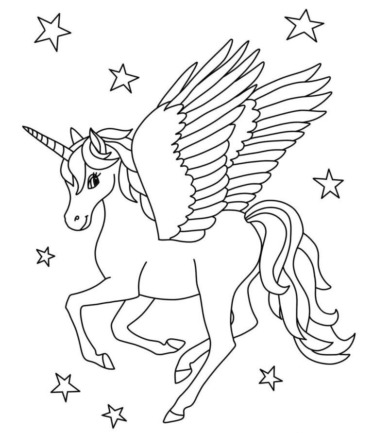 Alicorn Coloring Pages Printable for Free Download