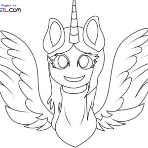 4 Pack My Little Pony Coloring Pages Book Cadence Princess Celestia Rainbow  Dash Twilight Sparkle Printable Digital Artwork Instant Download 