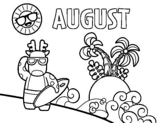 August Coloring Pages Printable for Free Download