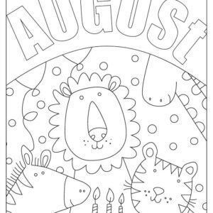 August Coloring Pages Printable for Free Download