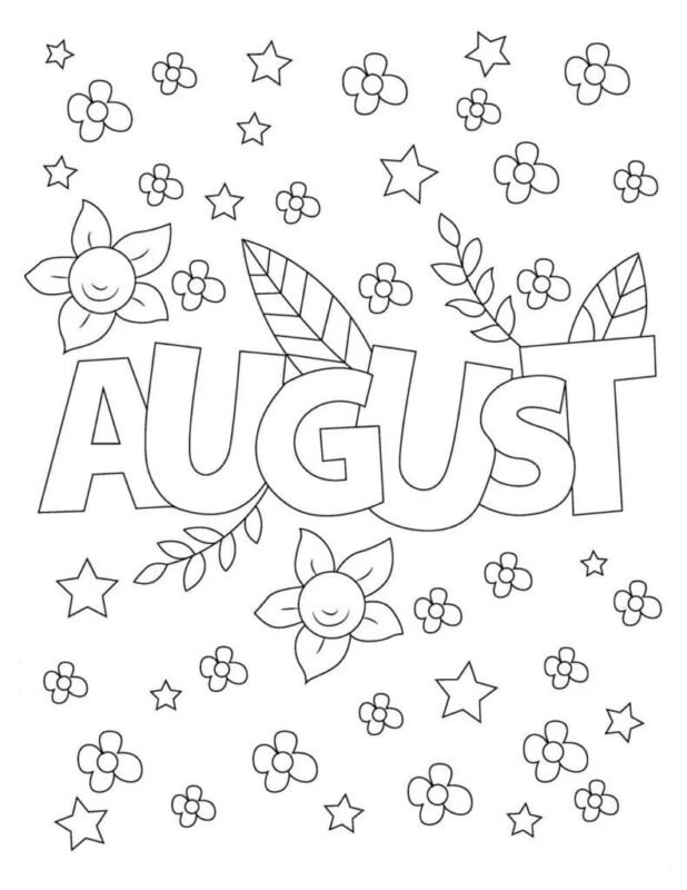 August Coloring Pages Printable for Free Download