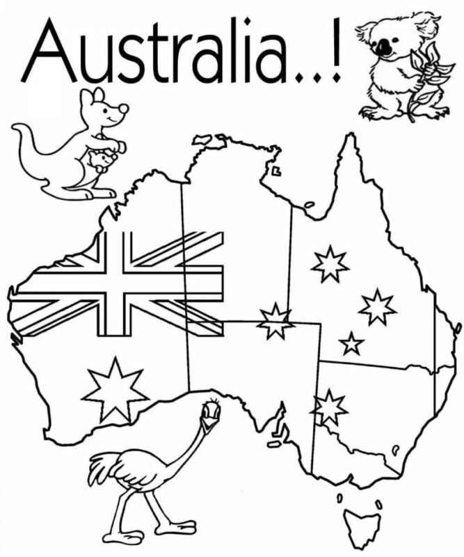 Australia Coloring Pages Printable for Free Download