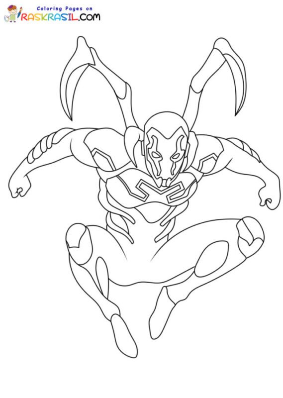 Blue Beetle Coloring Pages Printable for Free Download