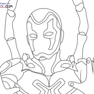 10 Blue Beetle Coloring Pages Printable: Unleash Your Inner Superhero