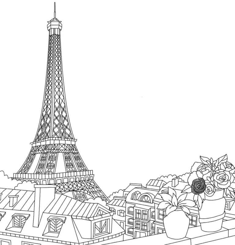 Paris Coloring Pages Printable for Free Download