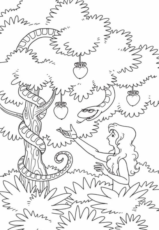 Adam and Eve Coloring Pages Printable for Free Download