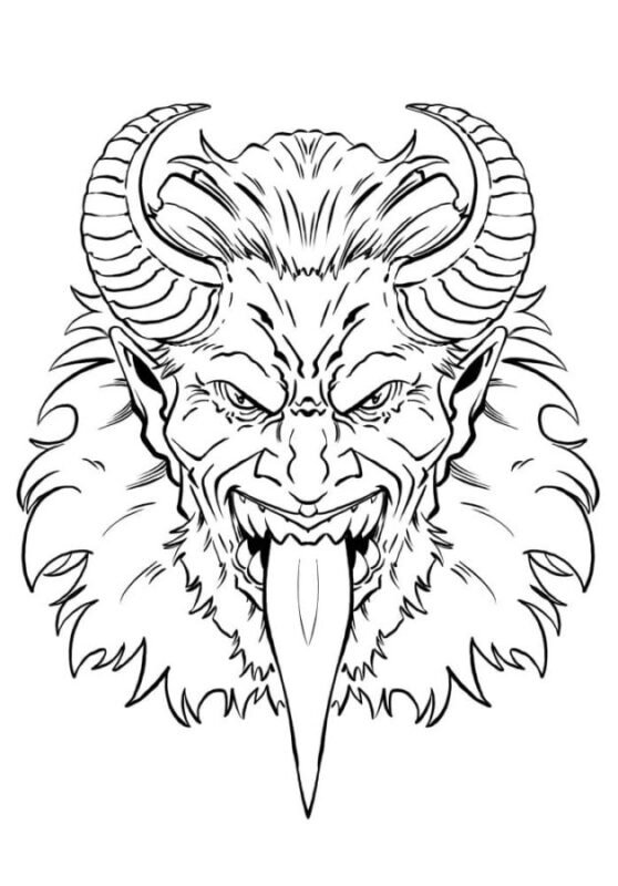 Christmas Krampus Coloring Pages Printable for Free Download
