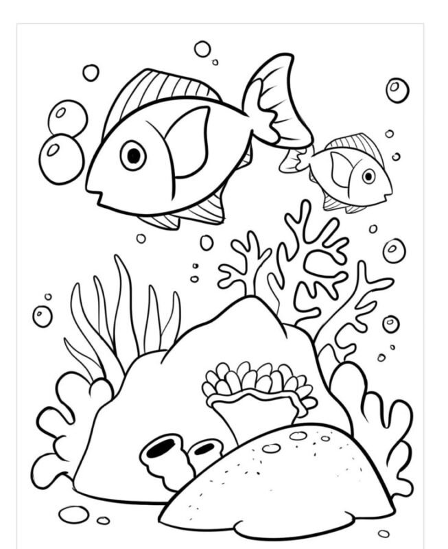 Coral Reef Coloring Pages Printable for Free Download