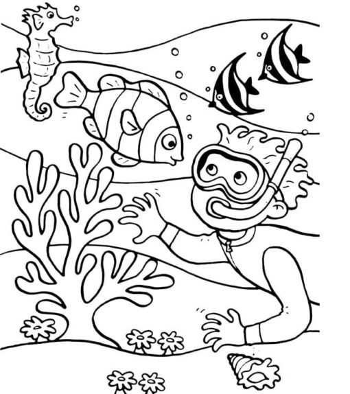 Coral Reef Coloring Pages Printable for Free Download