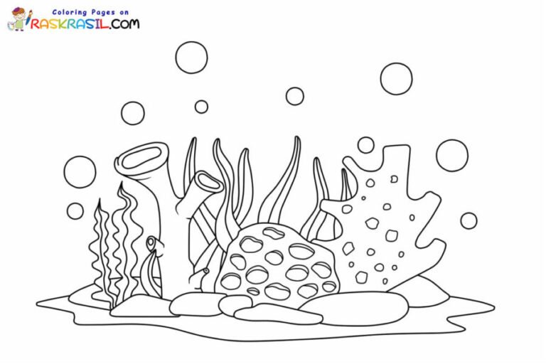 Coral Reef Coloring Pages Printable for Free Download