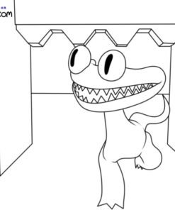 Cyan Rainbow Friends 2 Coloring Pages Printable for Free Download