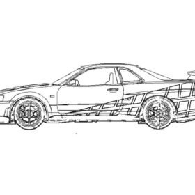 Fast and Furious Coloring Pages Printable for Free Download