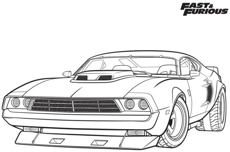 Fast and Furious Coloring Pages Printable for Free Download