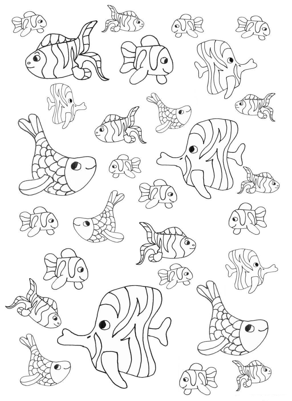 Fish Bowl Coloring Pages Printable for Free Download