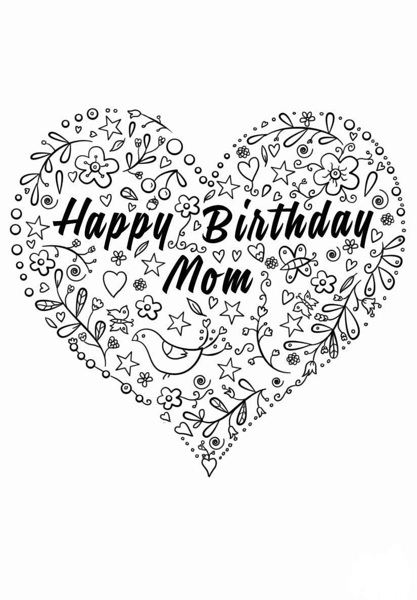 Happy Birthday Mom text isolated. Text with hand drawn sketched muffin and  hearts. Typography poster for mothers birthday party, t-shirt design, sign,  banner, poster. Hand written brush Lettering Stock Vector | Adobe