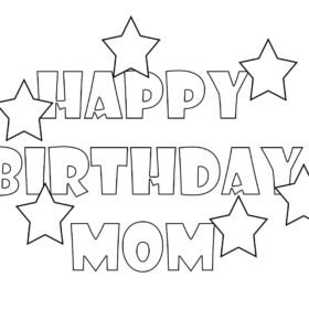 Happy Birthday Mom Coloring Pages Printable for Free Download