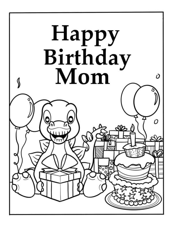 Happy Birthday Mom Coloring Pages Printable For Free Download 3951