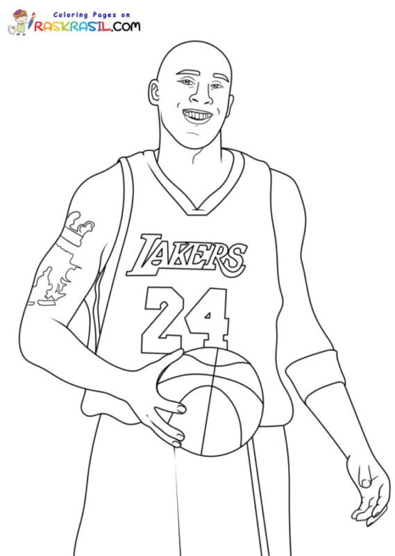 Kobe Bryant Coloring Pages Printable for Free Download