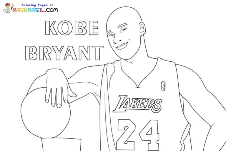 Kobe Bryant Coloring Pages Printable For Free Download 5844