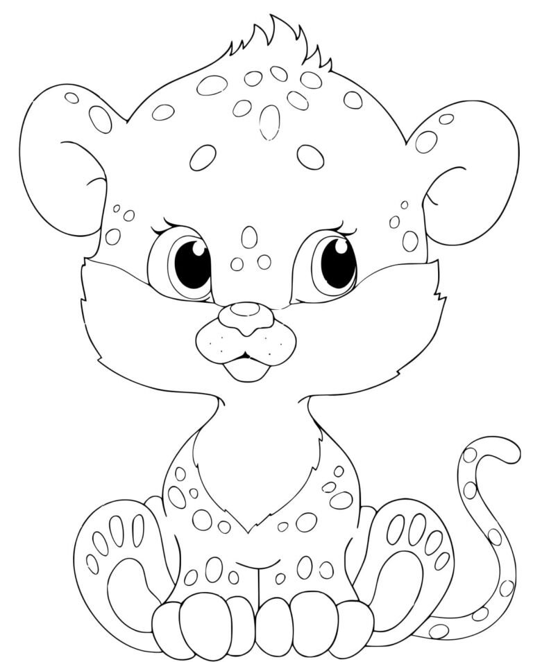 Leopard Coloring Pages Printable for Free Download