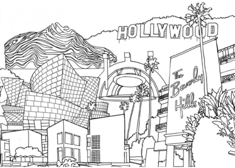 Los Angeles Coloring Pages Printable for Free Download