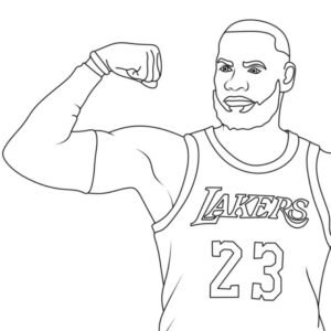 Los Angeles Lakers and Mickey Mouse coloring pages