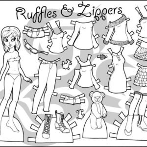 FREE PRINTABLE RILEY PAPER DOLL COLORING SHEET – Gunner and Lux