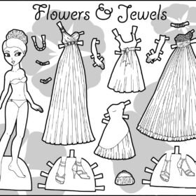 Paper Doll Coloring Pages Printable for Free Download