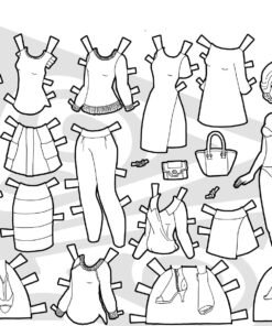 Paper Doll Coloring Pages Printable for Free Download